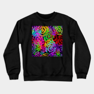 Watercolor splatter effect, neon colors Crewneck Sweatshirt